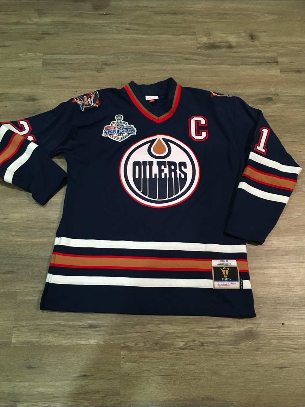 Oilers Navy Alternate Hockey Jersey (Jason smith)